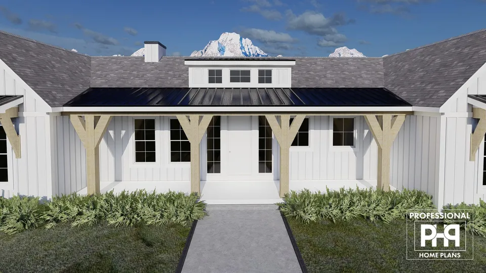 The Miller house plan, exterior view 3